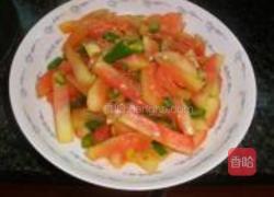 爆炒酸辣西瓜皮的做法图解5
