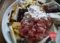肉碎豆瓣蒸茄子的做法图解4