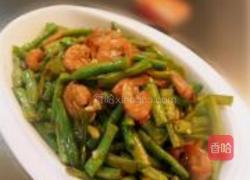 虾炒豇豆的做法图解5