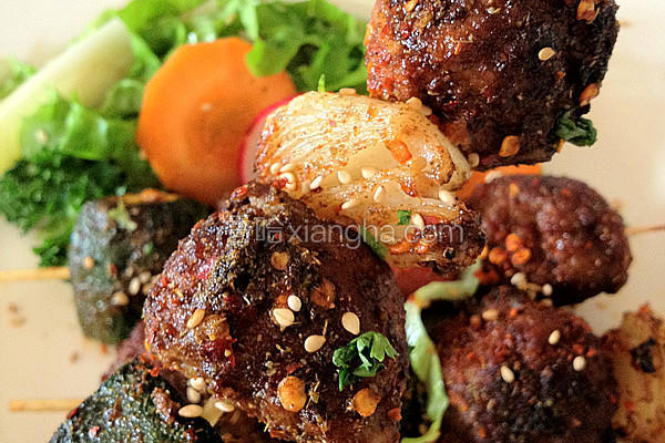 烧烤肉丸串