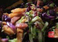 彩蔬炒玉米面片的做法图解6