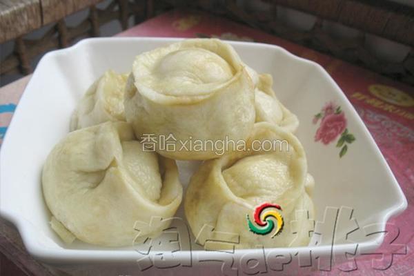 鲜虾黄瓜元宝包