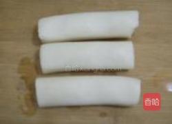 白菜肉丝炒年糕的做法图解1