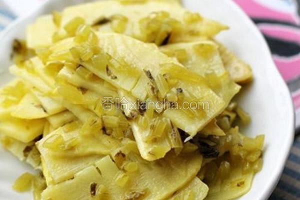 咸菜炒笋片