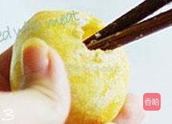 油面筋塞肉的做法图解3