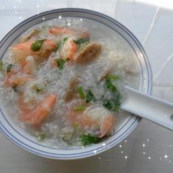 鲜虾牛筋丸砂锅粥的做法[图]