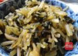 萝卜菜炒毛豆的做法图解1