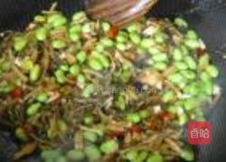 萝卜菜炒毛豆的做法图解7