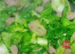 生菜牛丸炒河粉的做法图解4