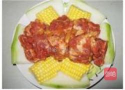 冬瓜玉米蒸排骨的做法图解4