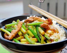 蒜薹炒肉[图]