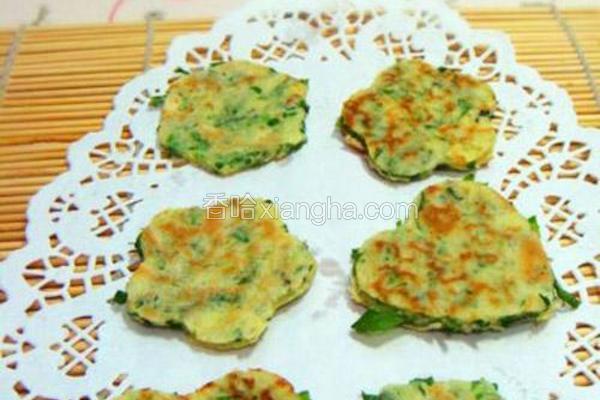 芹菜叶鸡蛋饼
