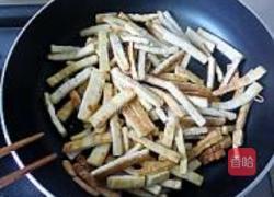 韭菜苔炒豆腐的做法图解3
