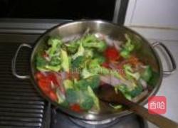 洋葱西兰花炒大虾的做法图解9