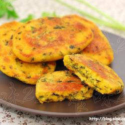 玉米面香芹叶饼子的做法[图]
