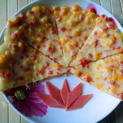 玉米火腿粒蛋饼的做法[图]