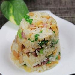 干贝咸肉焖菜饭的做法[图]