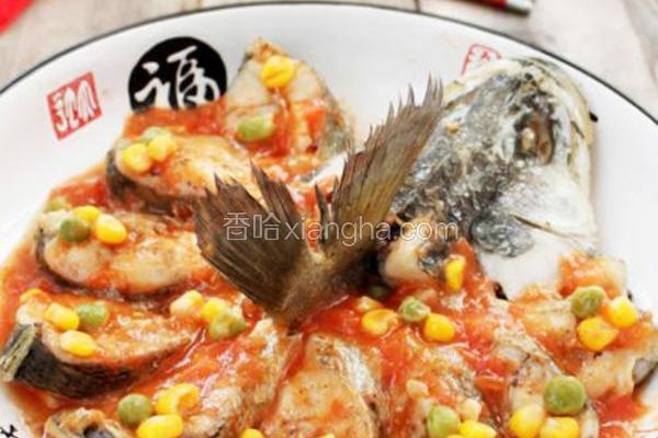 茄汁蒸鲈鱼