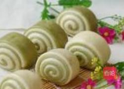 绿茶双色馒头卷的做法图解14