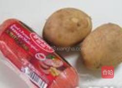 火腿黑椒风琴薯的做法图解1