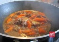 红咖喱焖牛腩萝卜的做法图解6