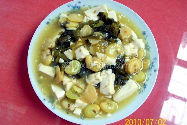 豆腐酸菜豆瓣酥