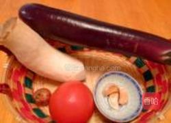 杏鲍菇烧二茄的做法图解1