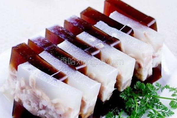 双色肉皮冻