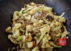 肉末香菇菜花的做法图解6
