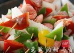 黑胡椒北极虾串的做法图解1