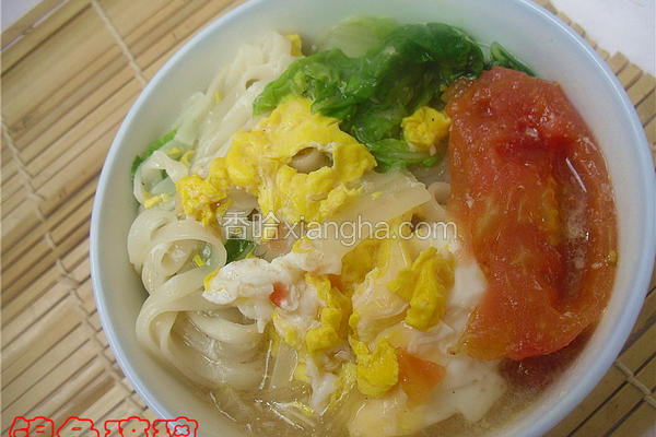 番茄青菜鸡蛋面