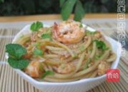 肉酱虾仁拌意面的做法图解17