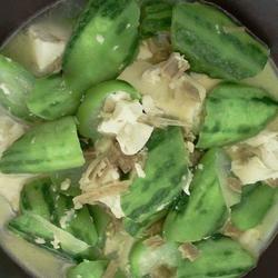 丝瓜笋干水豆腐的做法[图]