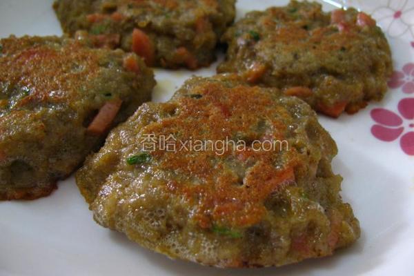 鸡蛋火腿藕饼