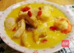 乳香南瓜海鲜的做法图解9