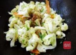 菜花炒饼的做法图解5