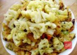 菜花炒饼的做法图解8