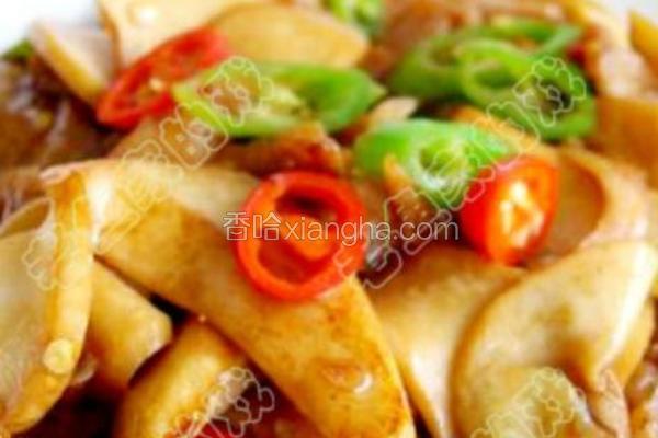 香辣肉片炒杏鲍菇