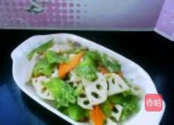 素炒藕片的做法图解9