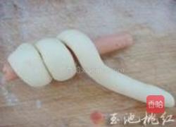 蜂蜜热狗面包卷的做法图解4
