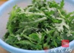 米粉糊茼蒿的做法图解1