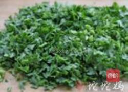 米粉糊茼蒿的做法图解2