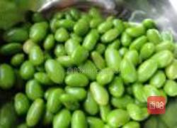 酸笋辣炒毛豆的做法图解2