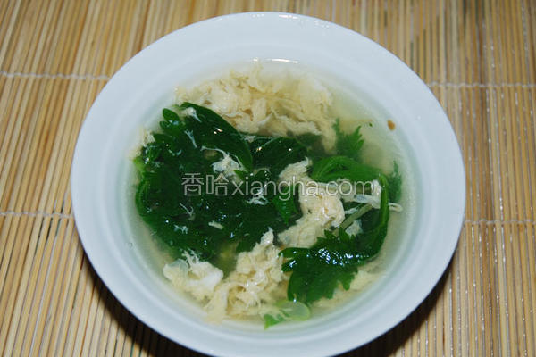 芹菜叶鸡蛋汤