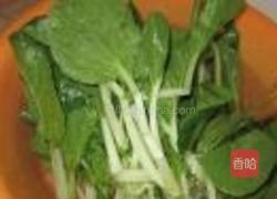 蒜香虾油炒小白菜的做法图解1