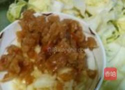 蒜香虾脯包菜的做法图解1