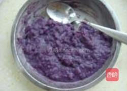 紫薯绿茶蛋糕卷的做法图解3