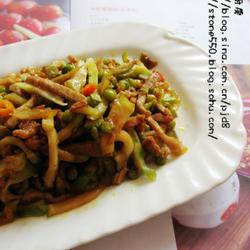 豌豆榨菜炒肉丝的做法[图]