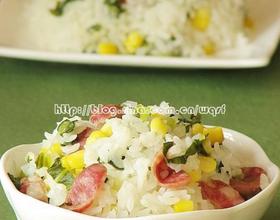 腊肠青蔬蛋炒饭[图]