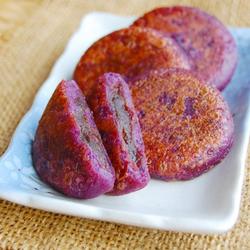紫薯豆沙煎饼的做法[图]